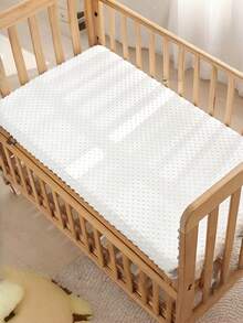 1pc Soft Fleece Baby Crib Sheet Set, Breathable Unisex Infant Bed Cover Fitted Sheet For Standard Baby Crib/Mini Crib/Toddler Mattress