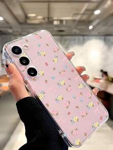 1个精美花卉蝴蝶结软壳手机壳，兼容华为荣耀、红米、三星Galaxy A04e/12/A13/A14/A34/A50/A52/A53/A54/S21/S22/S23/S24/S25/S25Ultra/S26/S26 Plus/S26 Ultra、6A/7A/8A、12T/13T - 無色 - 查看 7