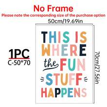 1/3件套返校季励志标语帆布海报。这里是精彩故事发生的地方。返校季墙面装饰画。非常适合学校墙壁、走廊、餐厅和办公室走廊的装饰。家居装饰和墙面艺术！室内装饰。精美的房间装饰，可选配画框。 - 彩色 - 查看 27