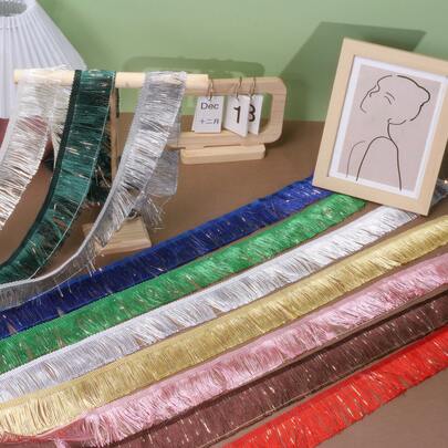 1pc Dual Cord Tassel Decor, Suitable For Curtains, Sofa Cushions, Stage Costumes, Christmas Decorations And Seasonal Decor. Width: 5cm