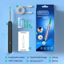 NATFIRE 这款无线智能洁耳器配备摄像头、耳垢清除功能、WiFi连接、6颗LED灯和5个硅胶耳勺，兼容、iPad和安卓设备。它适合居家清洁、旅行、婚礼、派对、生日等场合，也是送给父母和朋友的趣味新年礼物。