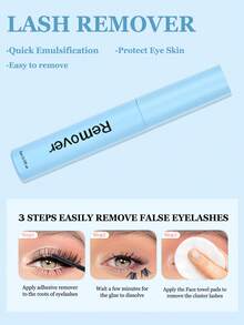 2 In 1 Eyelash Bond And Seal Tool, Bond 5ml And Seal 5ml, Remover 5ml, Tweezers, Long Lasting Cluster Lash Glue, All Day Wear, Tufted Eyelash Tool, Eyelash Grafting Tool, Strong DIY Eyelash Grafting Used For Convenient And Quick DIY Eyelash Makeup At Home - Black - View 7