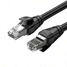 PHILIPS Cáp Ethernet SWA1970/93 Cat 8, cáp Ethernet 10 Gigabit bằng đồng nguyên chất chống nhiễu kép, truyền dữ liệu ổn định, phù hợp cho trung tâm dữ liệu và mạng gia đình hiệu suất cao, màu đen. - màu đen - Xem 10