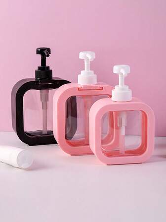 1 st bärbar skumdispenserflaska, lämplig för lotioner, tvålar, stor kapacitet luftfri flytande tvålflaska, kompatibel med lotioner, tvättmedel, schampo, duschkräm, handtvål, med pumphuvud, kan användas för schampo, balsam, duschkräm, badrums- och duschbänkskiva, lotionpåfyllningsflaska, tom flaska med eterisk olja, påfyllningsbar kosmetikabehållare