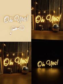 Chi-Buy Cute LED Neon Sign Mushroom & Let's Dance& Man Cave & Ho Ho Ho & Game Roon & Game Over & Bee & Frog Neon Sign Wall Hanging Home Decor Lamp Letter Night Light USB Powered For Birthday Party Decoration Signs New Year, Christmas, Valentine's Day Wedding Decor Lights - Multicolor - View 7