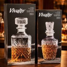 CLICKYA - Set de 2 Licoreras de Cristal Tallado 450ml-750ml / 450ml-900ml / 750ml-900ml - transparente - Ver 4