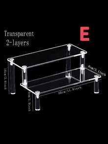 1pc Black Acrylic Multi-Tier Perfume Display Stand, Multifunctional Storage Organizer. Can Be Used As Jewelry Holder, Vanity Organizer, Perfume Rack, And Other Item Storage. Bathroom Accessories And Room Decor. - Black - View 14