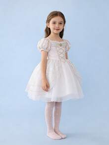 4 Pairs Girls' Cute Heart Pattern Tights, Holiday Style Pantyhose For Girls, Suitable For Daily Wear, Spring/Summer - Multicolor - View 5