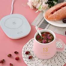 AXIDUN Calentador de Taza de Café de Acero Inoxidable, Calentador Termostático Eléctrico, Calentador de Taza Inteligente para la Oficina y el Hogar,Café, Té, Sopa de Leche de Agua (hasta 131°F/55 °C) - / - Ver 6