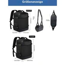 Handgepäck - Schwarz + Fußpolster - Übersicht 2