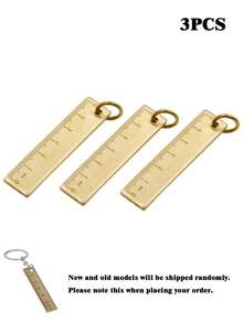 2 Zoll massiver Messing Lineal, dekorativer Schlüsselanhänger, Messing Goldfarbe Lineal, elegantes Schreibwaren, Messing Schlüsselanhänger Lineal, Kupfermaterial, Schlüsselanhänger Lineal, kreatives Geschenk zum Lehrertag, Geschenk für Schüler & Lehrer zum Schulanfang mit Quaste - Verschiedenfarbig - Übersicht 10