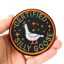 1 PC Funny Goose Hook And Loop Patch, Colorful Embroidered Badge Patch, Cute Animal Meme Morale Patch, DIY Applique Accessories For Backpacks, Dog Harnesses, Army Vests, Gym Bags, Hats, Helmets(Non-Iron Patch) - Multicolor - View 10