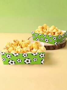 40个装足球主题派对小吃托盘 - 白色和绿色足球图案，爆米花盒，适合体育主题活动和生日庆祝活动，也适合万圣节、圣诞节活动和派对用品。万圣节和圣诞节主题，也适合圣诞节、新年、情人节和各种派对活动。 - 彩色 - 查看 2