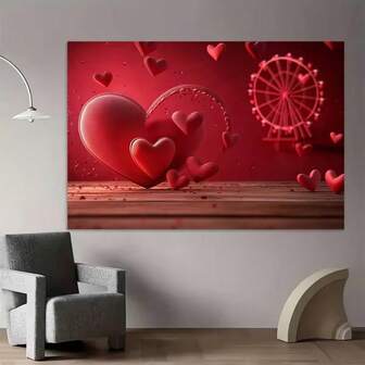 Red Rose Photography Backdrop, Floral Wall Valentine's Day Background,Wedding Bridal Mother's Day Party Decorations, Bridal Shower Photo Booths