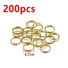 200个多尺寸双环开口金属钥匙圈饰品连接器，适用于DIY手工手链、项链、手机链、饰品等。 - 分離圈 - 查看 38