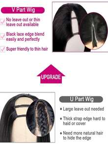 V Part Human Hair Wig Water Wave Thin Part Glueless Clip In Half Wigs 150% Density Curly V Shape Clip In Half Wig Beginner Friendly Water Curly Brazilian Virgin Human Hair Wigs - SNatural - View 9