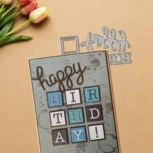 1 Pc Happy Birthday Scrapbooking Die - Ideal For Papercrafting, Card Making, Scrapbooking And DIY Album Decorating, The Die Features Metal Construction! - Multicolor - View 7