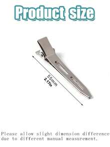 100pcs 5.5cm Fluffy Hair Clips, Designed For Salons, Excellent Quality. As A Refined DIY Hairstyling Tool, Easily Create Voluminous Roots And Enhanced Hair Dimension, Showcasing Elegance And Professionalism, The Perfect Choice For Pursuing Excellent Hairstyle Results. - Silver - View 8