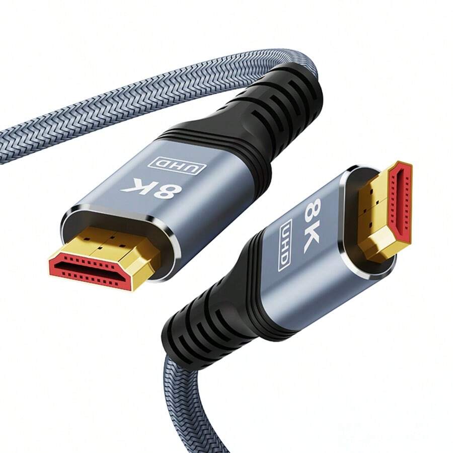 8K 2.1 Audio Cable, Suitable For 4K HD TV, Supports 8K Ultra-High-Speed HDR EARC, Compatible With HD TV Box, Projector And Audio Equipment - Silver - View 1