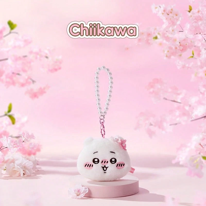 Miniso 系列毛绒零钱包挂饰：珍珠链设计，柔软毛绒材质，便携式收纳包包装饰小钱包（1个） - 淺粉色 - 查看 1