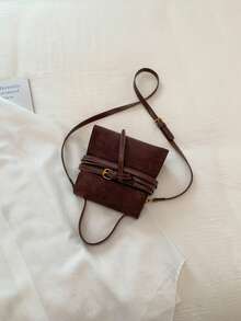 Niche Design Matte Handbag For Women, 2025 New High-End Commuter Shoulder Crossbody Bag, - Coffee - View 7