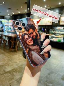 1pc Customizable Photo & Text Printed TPU Shockproof Protective Phone Case, Compatible With IPhone 16, 15, 14, 13, 12, 11 Pro Max, 17, Redmi, OPPO Series, Ideal Gift For Friends, Family, Girlfriend, Birthday, Valentine's Day, Holidays, Thanksgiving, Christmas, Father's Day