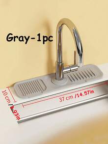 1pc Faucet Splash Guard Silicone Mat, Can Be Used As Dish Drying Mat And Soap Holder, Trimmable For Sink, Bathroom Vanity, Kitchen Countertop, Great Kitchen Tool And Ideal Gift For Valentine's Day And New Year