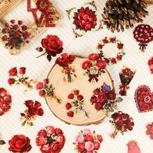 56 szt./zestaw naklejek walentynkowych, zestaw naklejek z różnymi wzorami kwiatowymi, kreatywne naklejki na festiwale, doping i imprezy, dekoracyjne prezenty DIY, artystyczne naklejki na pamiętnik, laptopa, notes, butelkę z wodą, etui na telefon, estetyczne naklejki dla nastolatków i dorosłych, artykuły szkolne - Wielokolorowe - Zobacz 11