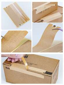 200/150/100张自粘封口贴纸，长方形，一次性封口标签，用于安全包装和邮寄礼物，为情人节和生日礼物增添仪式感。