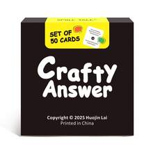 SMILE TALK 1PC Fun Riddle Card Game – A Tabletop Party Game Featuring Guessing Challenges, Perfect For Valentine's Day, Halloween, And Christmas Gifts. An Ideal Choice For Holiday Gifting, Friends, And Family Gatherings. Includes 50Cards - Black - View 11