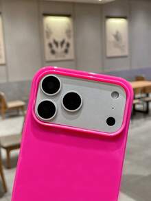 纯色简约粉色基础款手机壳，亮面亮粉色手机壳，简约纯色手机保护套，时尚手机壳，兼容和Galaxy手机，适用于 16、11、Galaxy、16 Pro Max、13、11、12、13、14、16、15、7、XS、16 Plus、16 Pro Max等机型，适合日常使用或作为春季生日礼物 - 玫紅色 - 查看 6