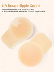 vfvQueen 1 Pair Plus Size Invisible Lift Breast Petals, Seamless Self-Adhesive Lift Bra Petals, Strapless Backless Lift Breast Petals, Streamlined Design, Smooth Texture, Adhesive Bra - Multicolor - View 8