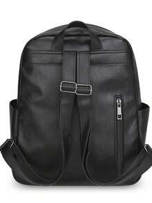 Unisex Fashion Casual Tote Backpack, Large Capacity Student Backpack, Travel Soft Cowhide Material Commuter Bag - Multicolor - View 5