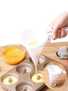 1/2pcs Adjustable Hand-Held Baking Funnel Tools Cream Batter Chocolate Liquid Dispenser Pastry Mold Cookie Cupcake Pancake Baking Tools - White - View 5