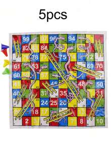 1pc Snake Ladder Board Game - Ideal For Improving Parent-Child Relationship And Strategic Skills - Multicolor - View 12