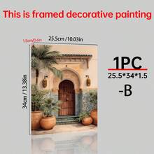 1/6 Canvas Poster Of Islamic Architecture. Bohemian Oriental Arch Watercolor Poster. Islamic Art, Middle Eastern Decor. Ideal For Wall Decor In Living Room, Bedroom, Hallway, Dining Room And Office Corridor. Home Decor And Wall Art! Interior Decoration. Room Decor Aesthetics, Frame Optional - Multicolor - View 23