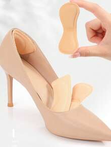 10片装女士4D防摩擦鞋跟垫，柔软舒适，可调节半码，适用于高跟鞋、运动鞋、休闲鞋，送朋友的好礼物 - 彩色 - 查看 4