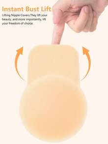 vfvQueen 1 Pair Plus Size Invisible Lift Breast Petals, Seamless Self-Adhesive Lift Bra Petals, Strapless Backless Lift Breast Petals, Streamlined Design, Smooth Texture, Adhesive Bra - Multicolor - View 5