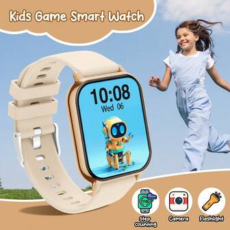 1.83-Inch Smart Watch For Kids, Call & Message Reminder, Sports Mode, QR Code Pairing, Weather Push, Customizable Apps, Essential For Children's Daily Life