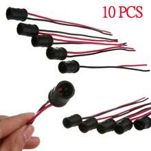 10pcs T10 Wedge Base Automotive Light Bulb Sockets - Rubber Connectors, Suitable For Cars, Trucks, Boats Dashboards - Easy Installation, Waterproof, Long-Lasting Automotive Accessories - Lamp Holder - View 10