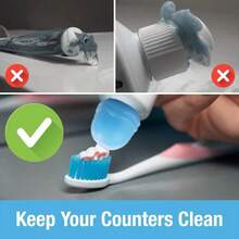 6pcs Automatic Self-Closing Toothpaste Cap Dispenser - Suitable For Adults And Bathrooms, Keeps Things Clean And Tidy - Bathroom Accessories - Easy To Use (Random Color) Home Bathroom Decor, Autumn Decor, Back-To-School Season - Multicolor - View 2