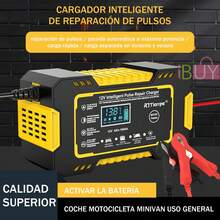 Cargador De Baterias Intelligente Para Auto, Moto 110V, Para AutomóVil Y Motocicleta, Cargador De BateríAs De ReparacióN Por Pulsos, Pantalla Digital LED Intelligente, Cargador De Coche Inteligente, BateríA De Coche, Mantenedor De BateríA, Cargador De BateríA De Plomo-áCido Con Pantalla LED,  Cargador De BateríA Intelligente, Para BateríAs De Plomo-áCido,Para AutomóViles, Camiones Y Motocicletas (Rojo, Amarillo, Azul, Verde) - Amarillo - Ver 4