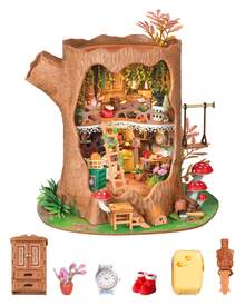 Robotime Rolife 3D Wooden Puzzle – Mini Fairy Tale Treehouse, DIY Dollhouse Kit With LED Lighting, No Glue Required, Construction Toy, Suitable For Adults And Teenagers - DG179-fairy Tale Treehouse - View 1