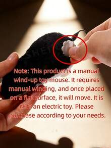 Wind-Up Mouse Toy, Interactive Chase Training, Realistic Simulation For Indoor/Outdoor Pet Entertainment, Suitable For Cats & Kittens. Color Sent Randomly (Not Suitable For Carpets) - Multicolor - View 2