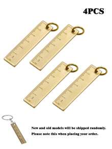 2 Zoll massiver Messing Lineal, dekorativer Schlüsselanhänger, Messing Goldfarbe Lineal, elegantes Schreibwaren, Messing Schlüsselanhänger Lineal, Kupfermaterial, Schlüsselanhänger Lineal, kreatives Geschenk zum Lehrertag, Geschenk für Schüler & Lehrer zum Schulanfang mit Quaste - Verschiedenfarbig - Übersicht 9