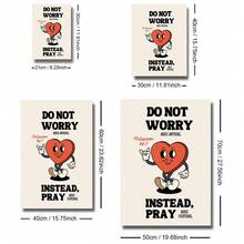 1幅复古基督教帆布海报（带框/不带框），腓立比书经文，简约励志墙饰，适用于公寓、客厅、卧室、现代家居装饰 - 彩色 - 查看 7