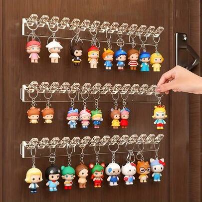 Bộ 3 móc treo trang sức bằng acrylic gắn tường - Móc treo đa năng bằng nhựa bóng dùng để treo vòng cổ, bông tai, nhẫn và vòng tay - Giải pháp lưu trữ tiết kiệm không gian cho phòng tắm và phòng ngủ, giá treo trang sức, trang trí tối giản, cấu trúc chắc chắn, cần thiết cho không gian nhỏ.