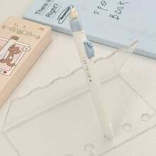 4pcs/Set Cute Cat Design Retractable Ballpoint Pens, Neutral Pens With 0.5mm Refill, Suitable For Students