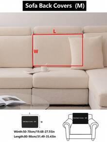 1pc Stretch Sofa Cover, Non-Slip Full Coverage Sofa Seat Cover, Suitable For All Seasons, Fabric Thickened Sofa Slipcover, Machine Washable, Dust-Proof, Pet-Friendly, Protector For Bedroom, Office, Living Room, L-Shaped Sofa, 1/2/3/4 Seater - Beige - View 13