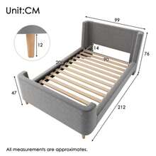 Bed Frames - Grey - View 2